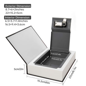 PACOLO book safe featuring a combination lock for secure storage