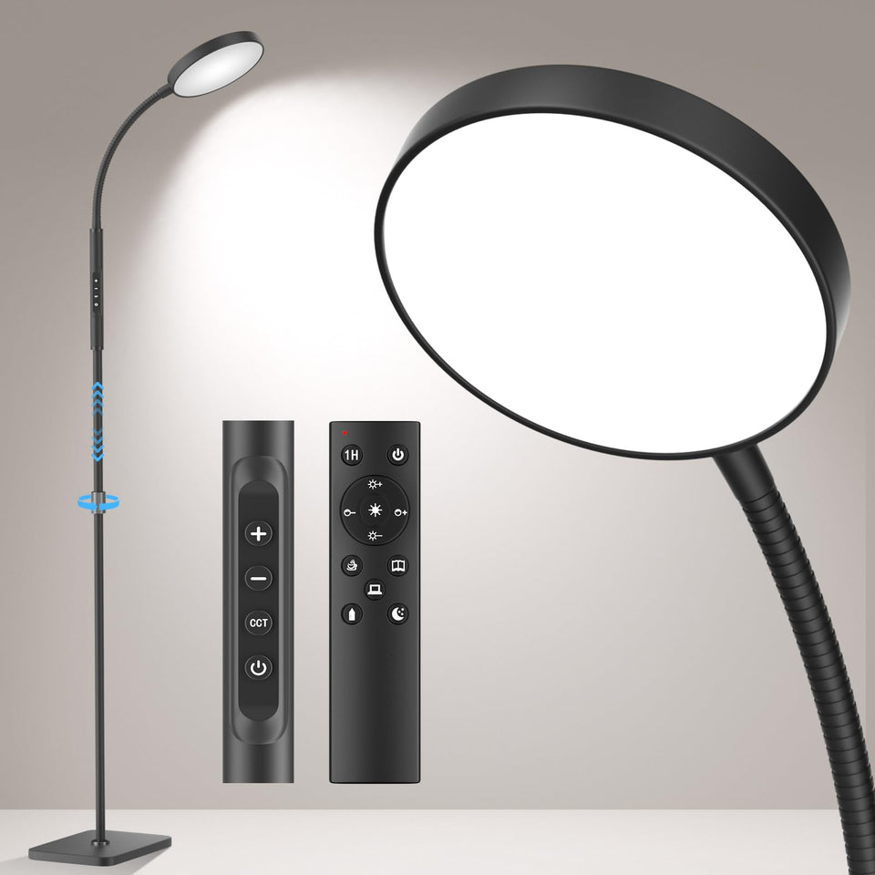 PACOVY floor lamp base weighted for stable placement and safety.