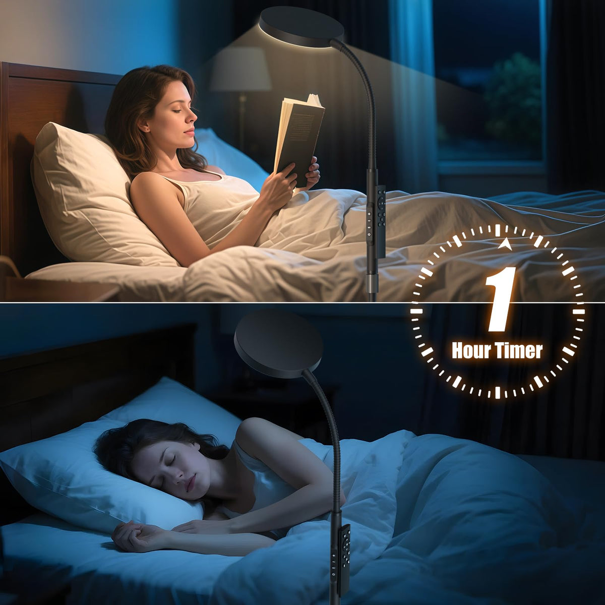 PACOVY floor lamp tool-free assembly in minutes