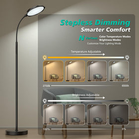 PACOVY gooseneck 360° directs light precisely for reading.