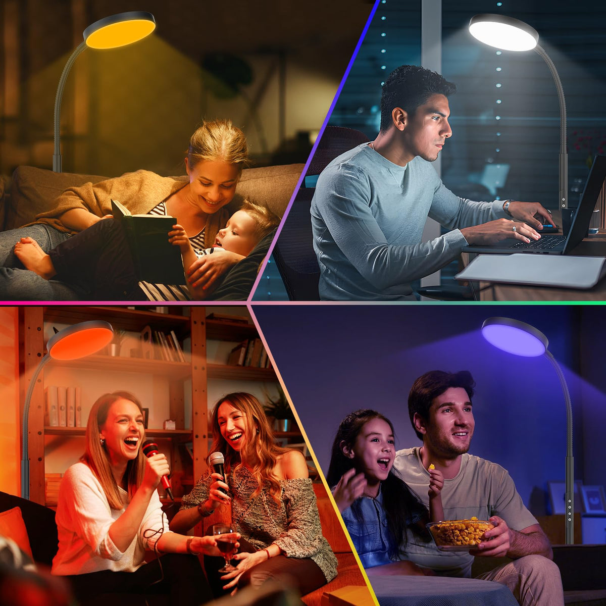 PACOVY floor lamp RGB modes for versatile scenes