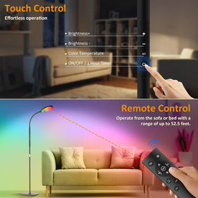 PACOVY floor lamp timer feature turns off automatically as needed