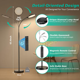 PACOVY weighted base provides sturdy stability for busy rooms.