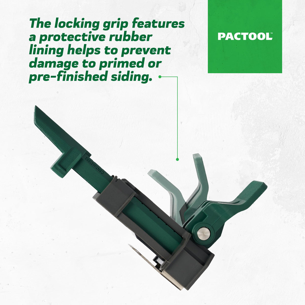 PacTool Gecko Gauge works with LP SmartSide engineered wood planks.