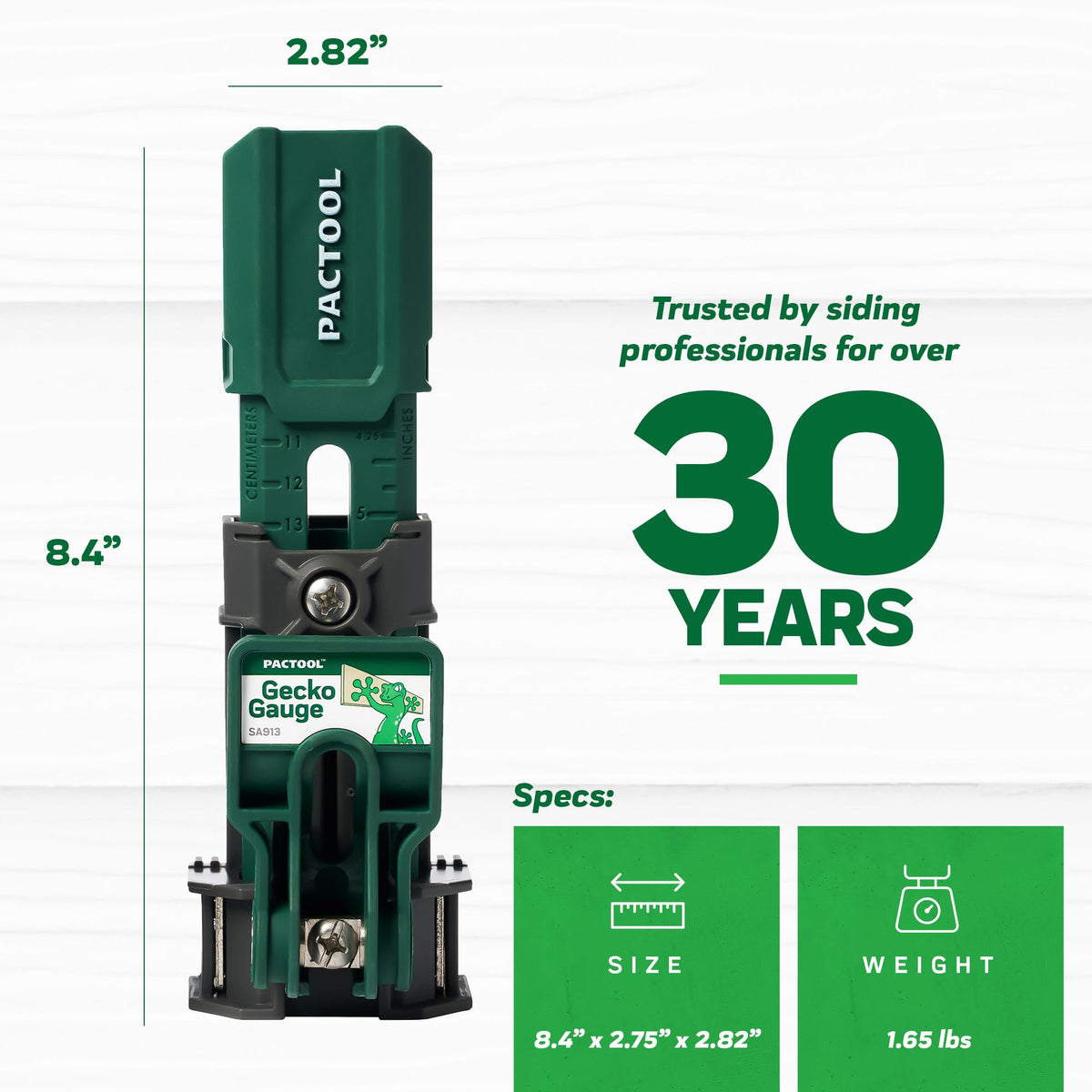 PacTool Gecko Gauge enables one person installation for faster projects.