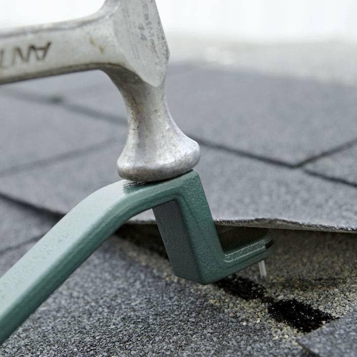 PacTool RS501 three-tab shingle install support during roof replacements