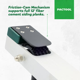 PacTool SA902 Gecko Gauge clamp close-up shows hands-free nailing capability