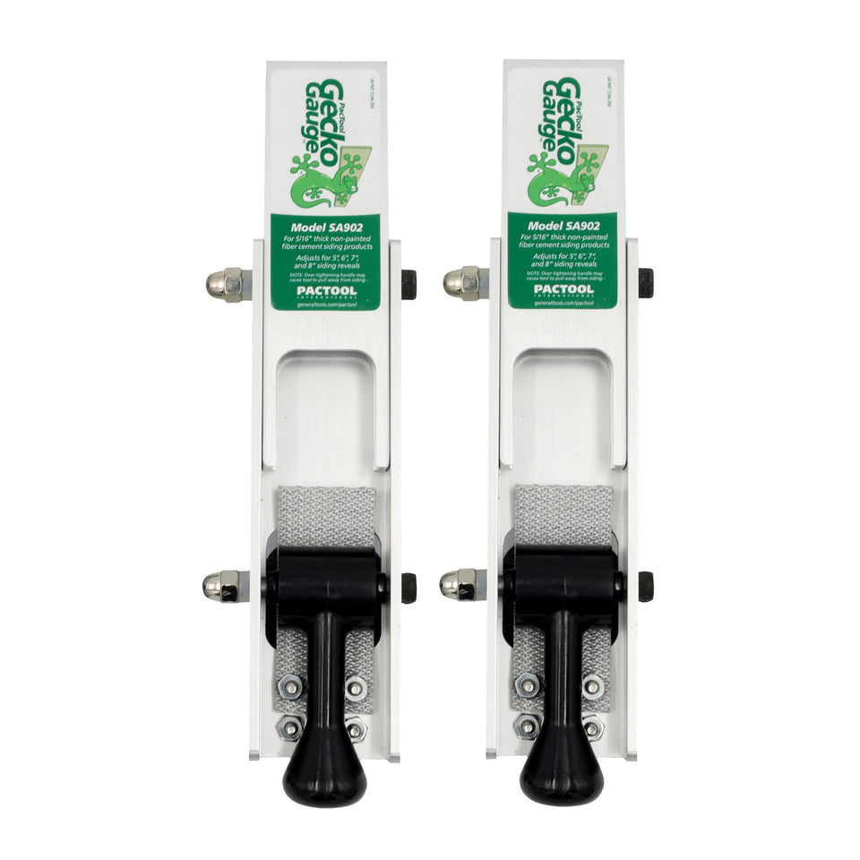 PacTool SA902 Gecko Gauge setup demonstrates quick one-person siding support