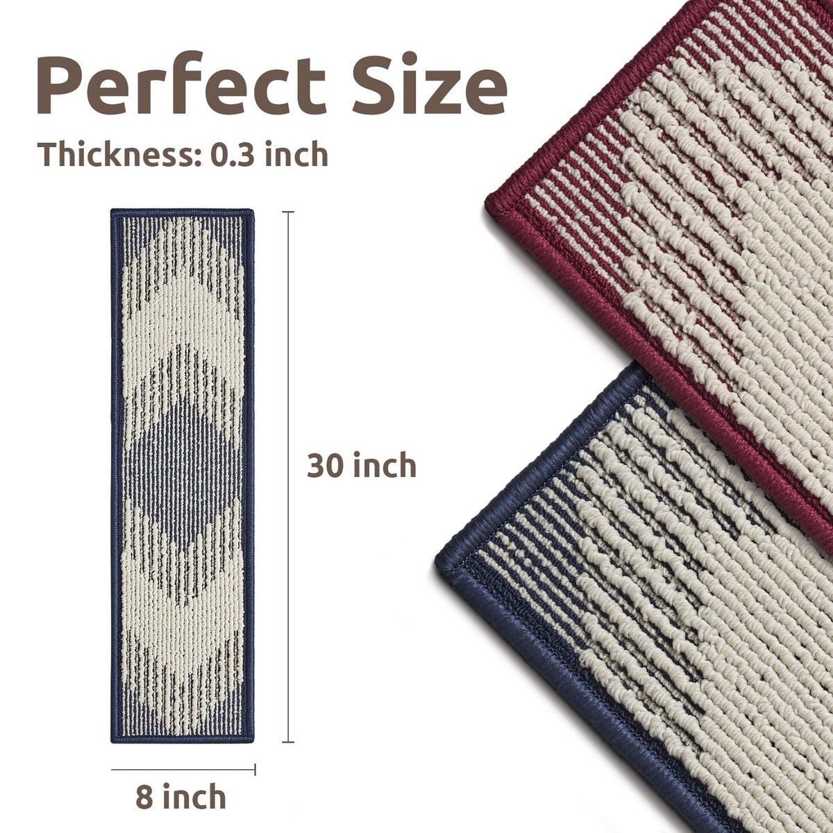 PADOOR blue 3D-weave stair treads enhance safety and style.