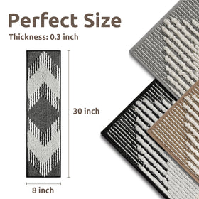 PADOOR stair treads with adhesive back stay secure for high traffic.