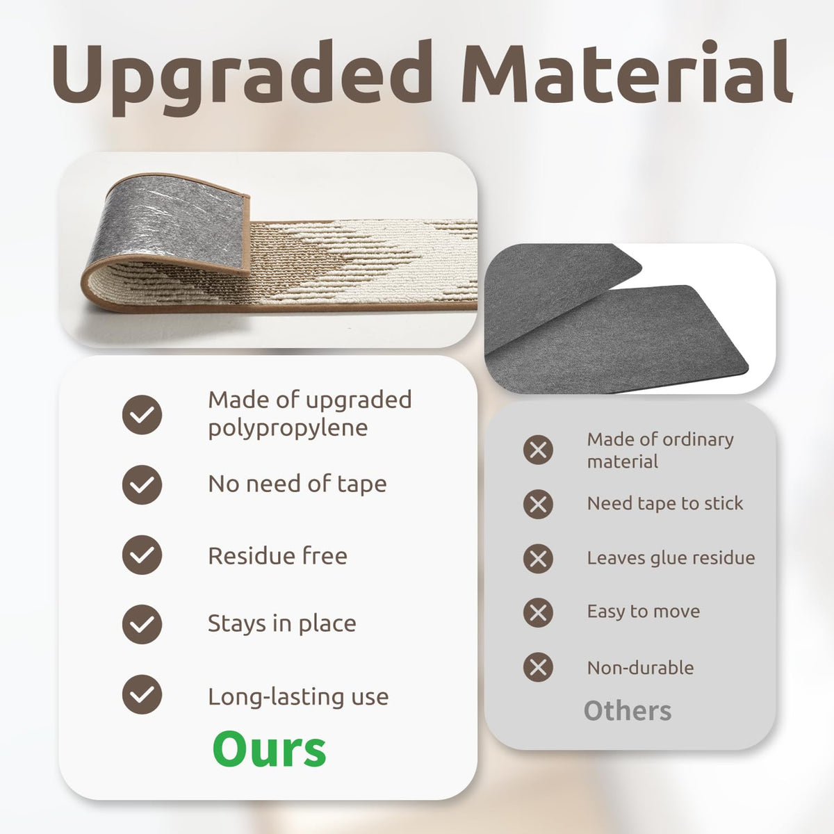 PADOOR stair treads remove cleanly without leaving residue.