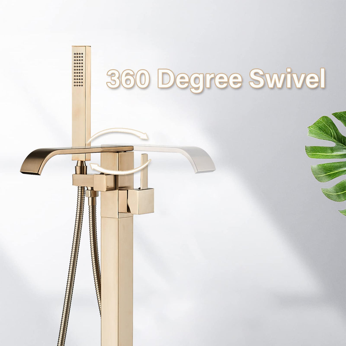 Pafilly 360-degree swivel faucet for flexible bath filling