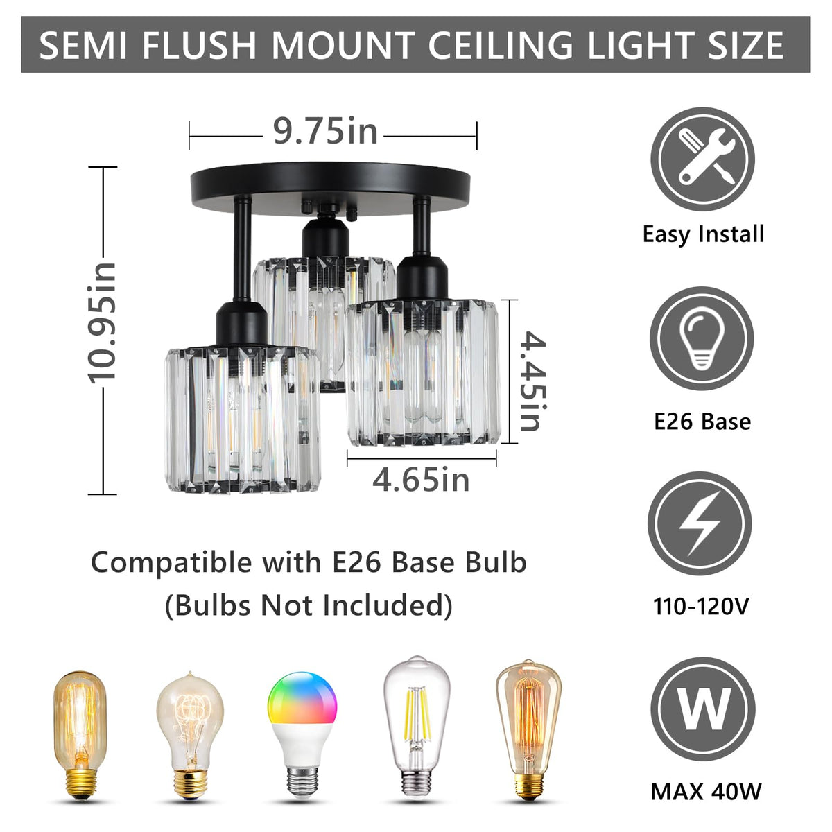 PAUFUL dimmable option with compatible bulbs adjusts mood effectively.