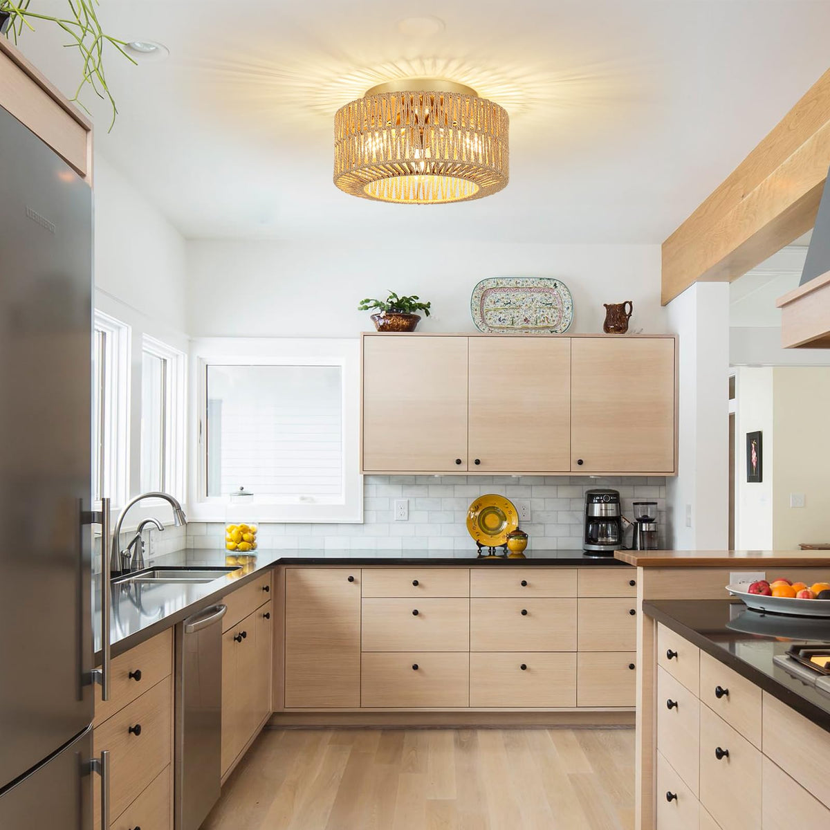 PAUFUL easy-install boho chandelier for quick setup