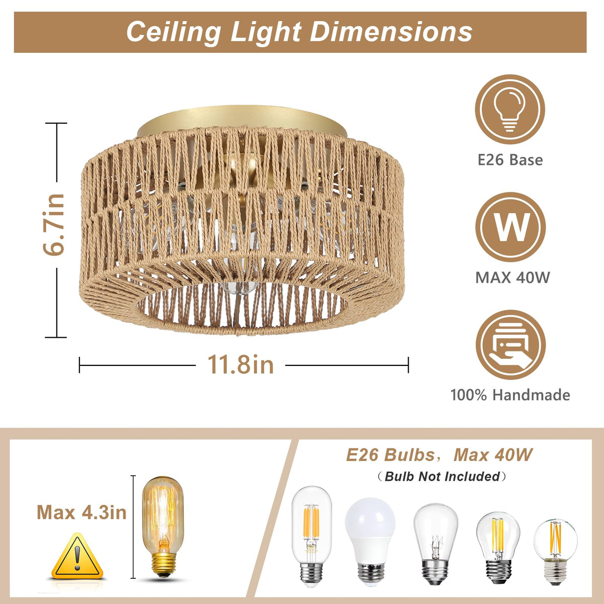 PAUFUL nursery ceiling light provides soft, safe illumination for gentle evenings