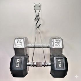 PairMount patented top dual-hooks closeup shows secure wire locking for precise alignment.
