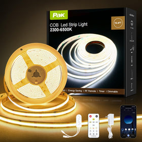 Pak COB LED strip 16.4ft provides broad bright coverage for living spaces