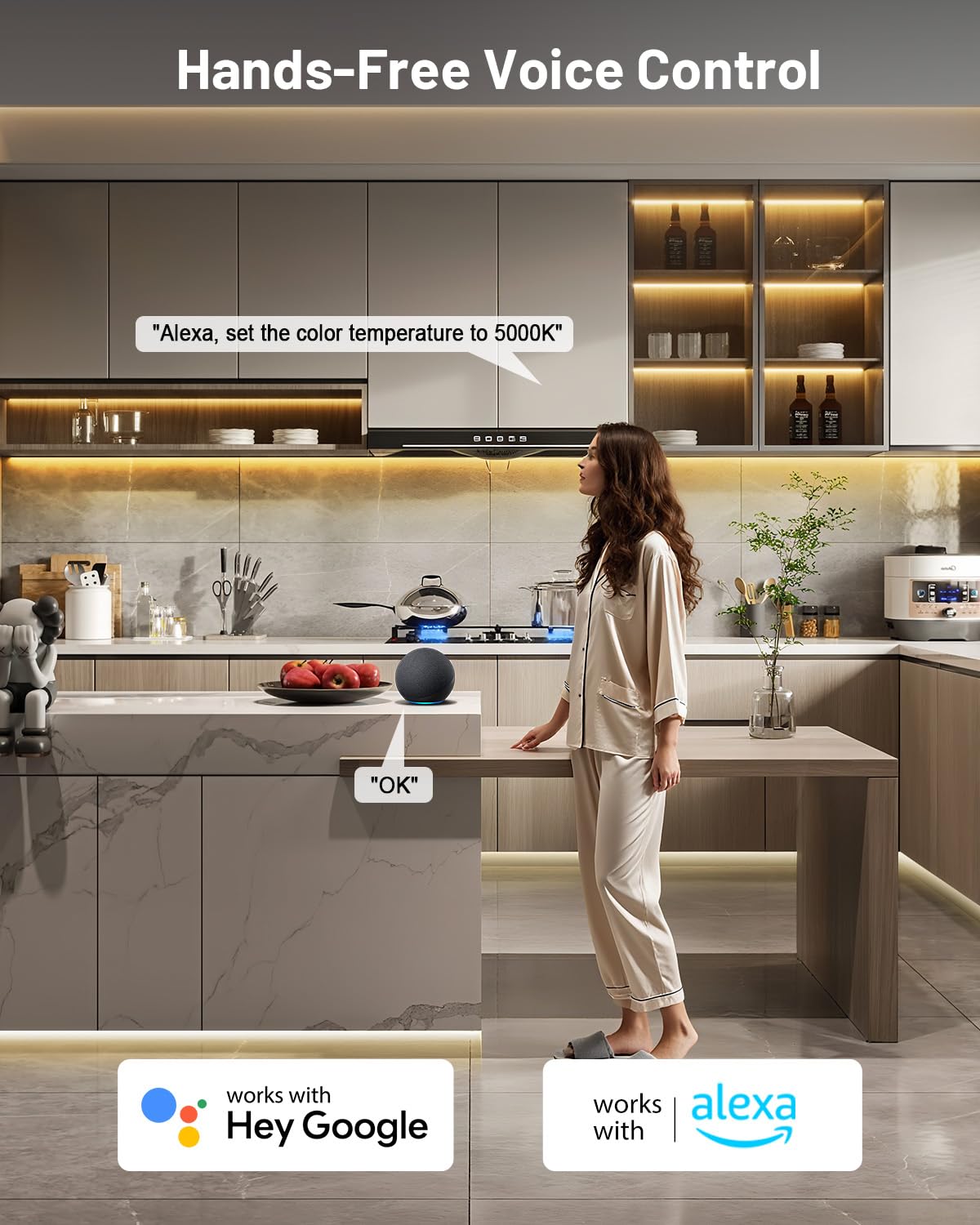 Pak COB LED strip under-cabinet kitchen lighting for task work