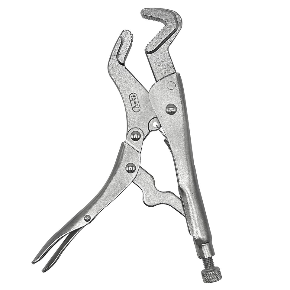 PAKJCKERM 9-Inch Parrot Nose Vise Grip showing secure multi-side grip for repairs