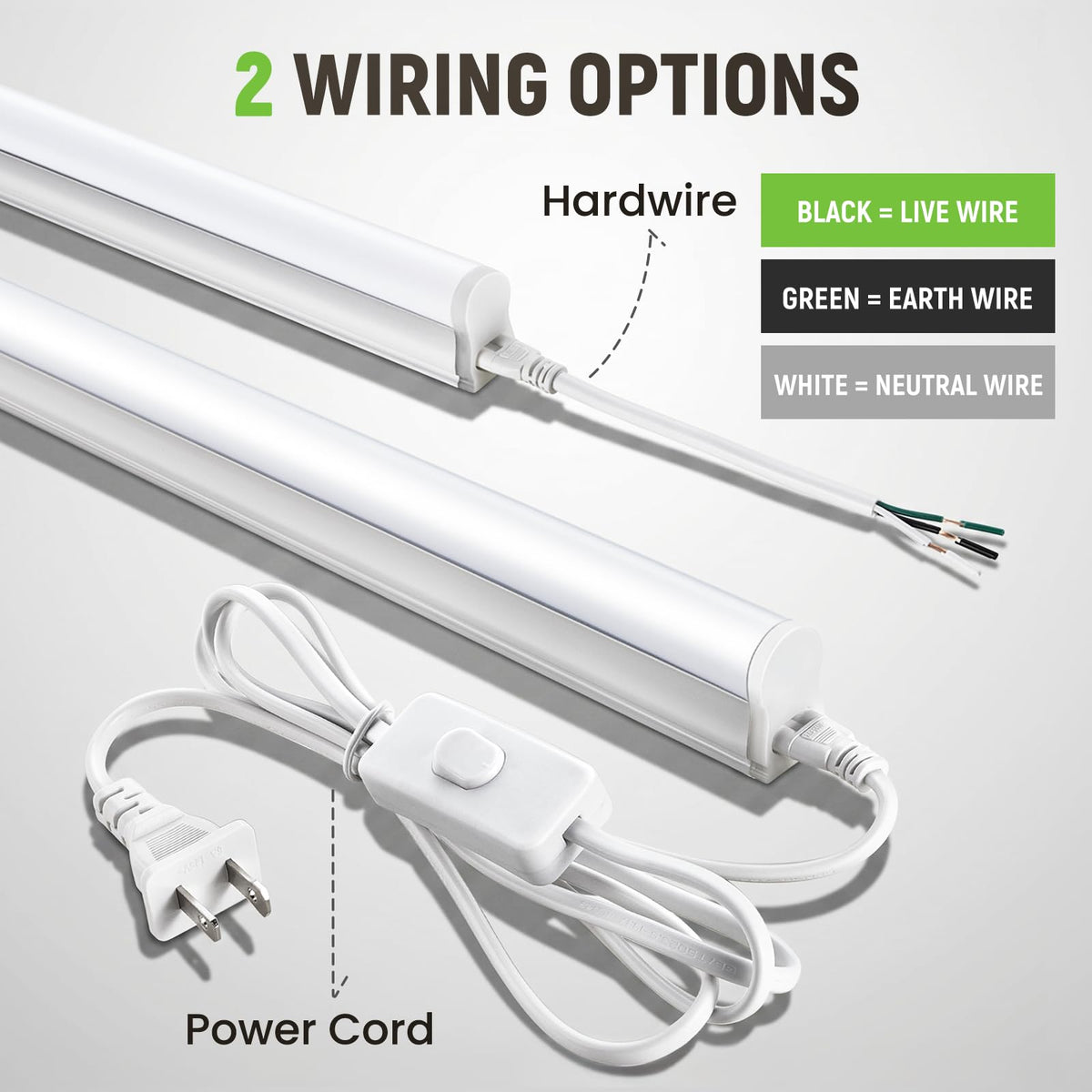 Paklighting installation kit with screws and clips for secure mounting.