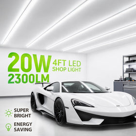 Paklighting 4FT LED Shop Light connectors enabling seamless multi-light linking.