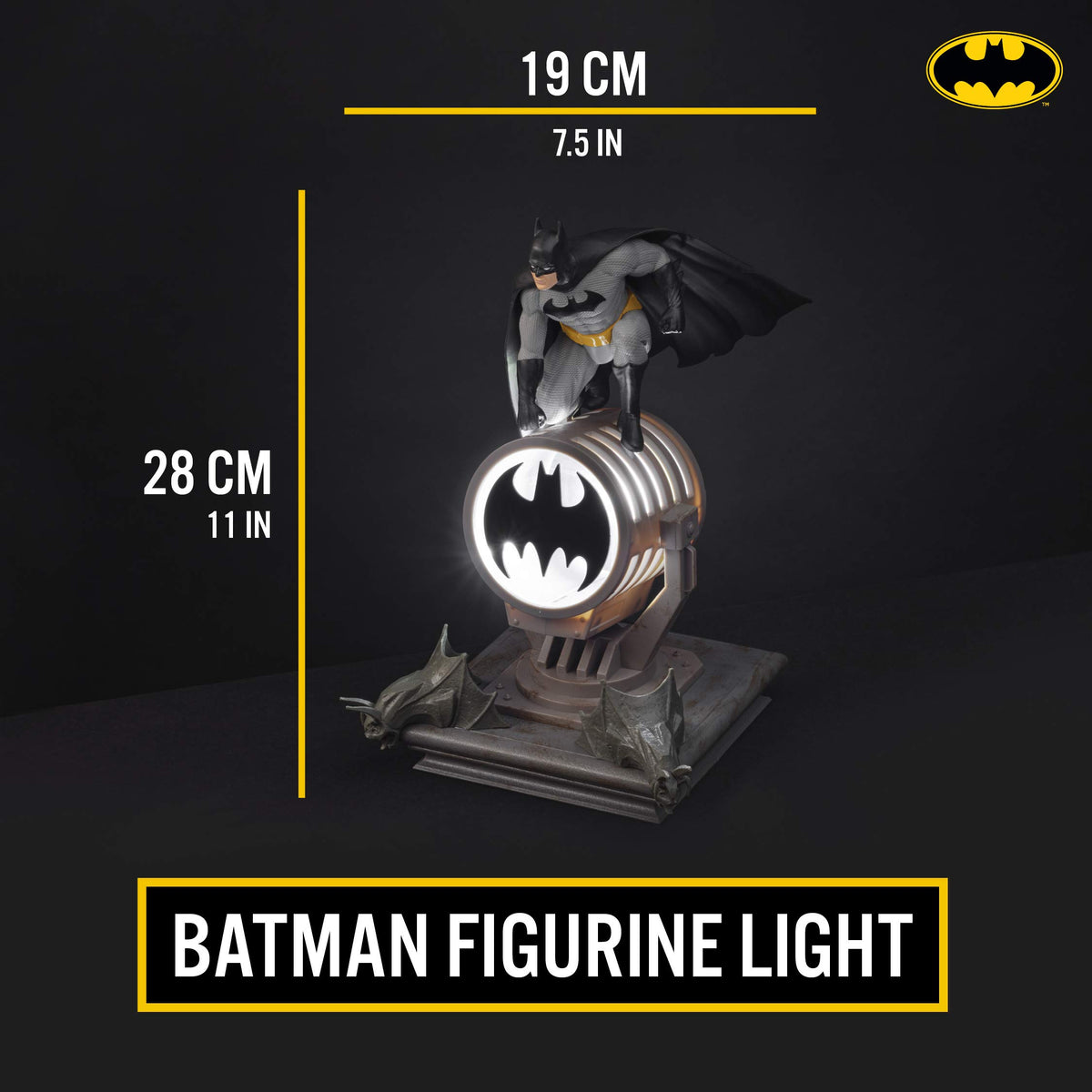 Paladone Batman figurine light bedside lamp with gentle glow