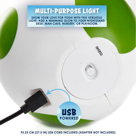 Compact 12 cm egg light fits shelves and desks.
