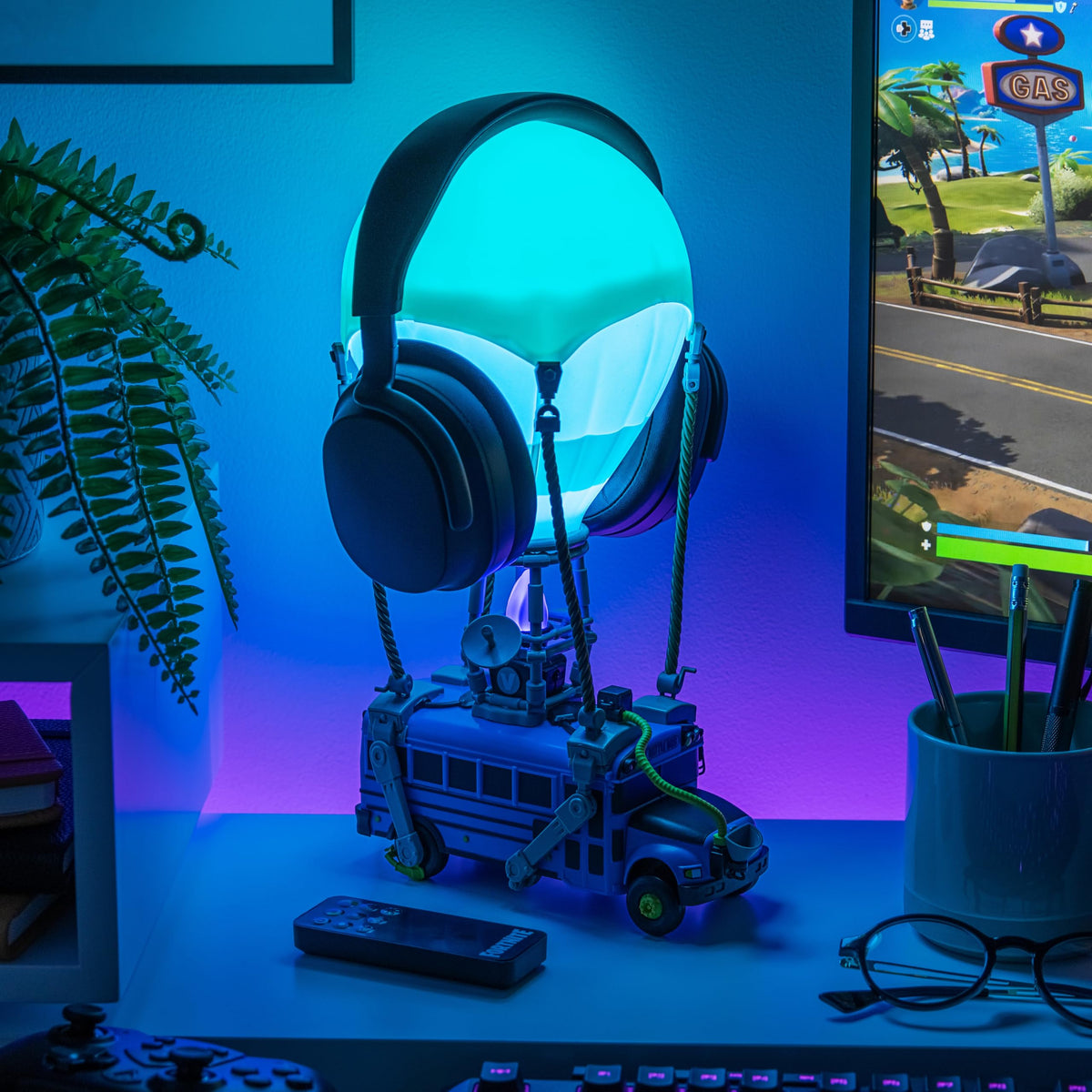 Paladone Fortnite Battle Bus Light music-reactive mode syncs with tunes.