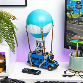 Paladone Fortnite Battle Bus Light side view adds ambient glow to gaming space.