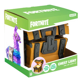 Paladone Fortnite Loot Chest Light battery-powered for cordless placement.