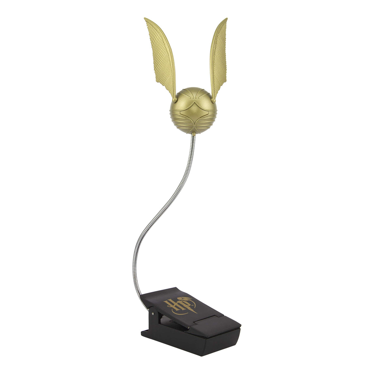 Paladone Golden Snitch Lumi Clip on-book light for hands-free reading.
