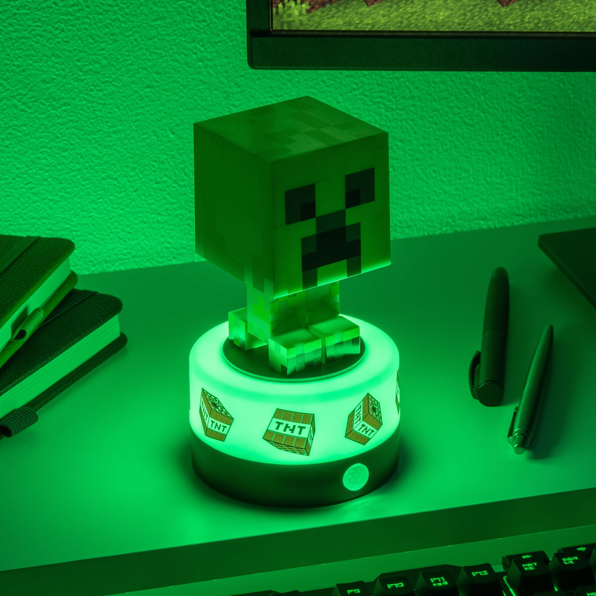 Paladone Creeper LED lamp provides safe decorative lighting for kids rooms.