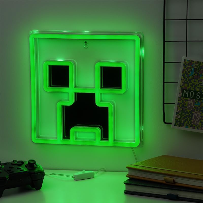 Paladone Minecraft Creeper wall mount for iconic gaming ambience.