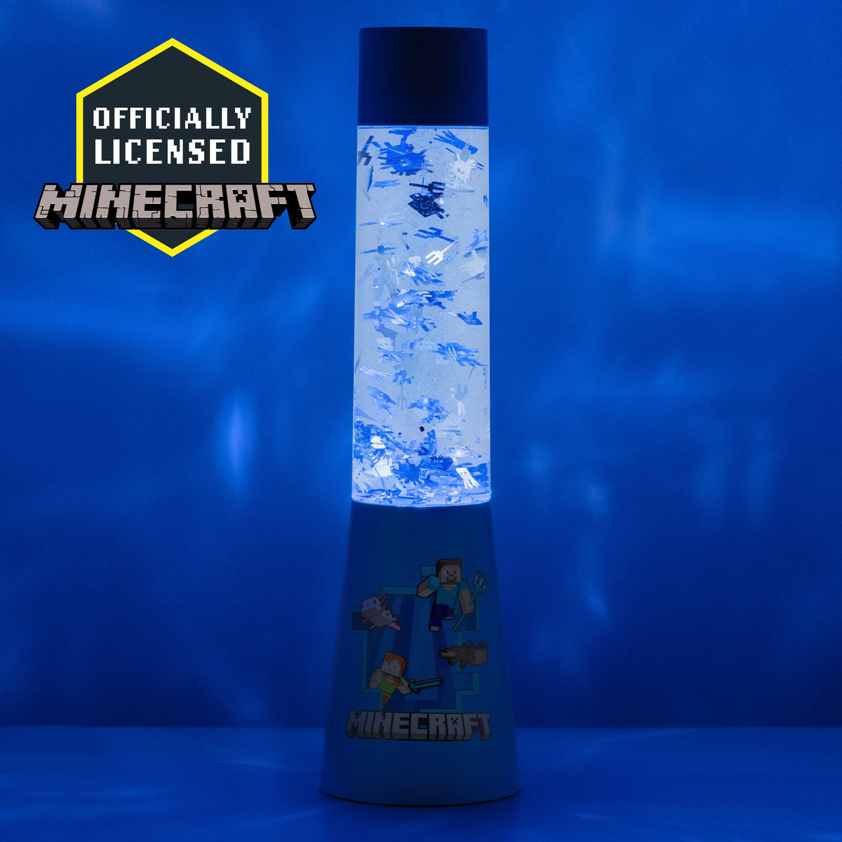 Paladone Minecraft Glitter Flow Lamp USB and battery power options