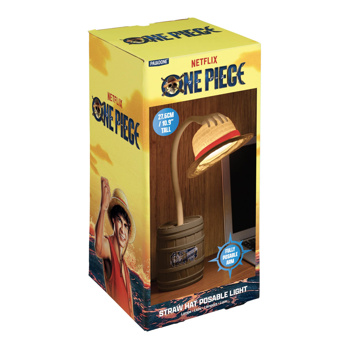 Paladone One Piece straw hat bendable neck lamp ideal for late-night study sessions.