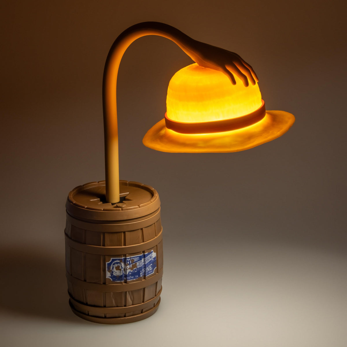 Paladone One Piece straw hat light on table adds anime decor and mood.