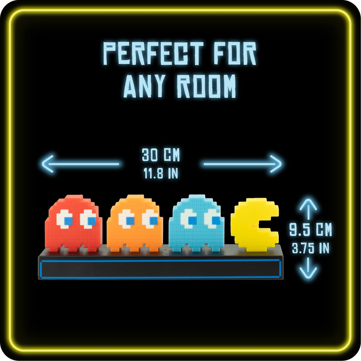 Paladone Pac-Man light, vibrant arcade glow for a retro vibe.