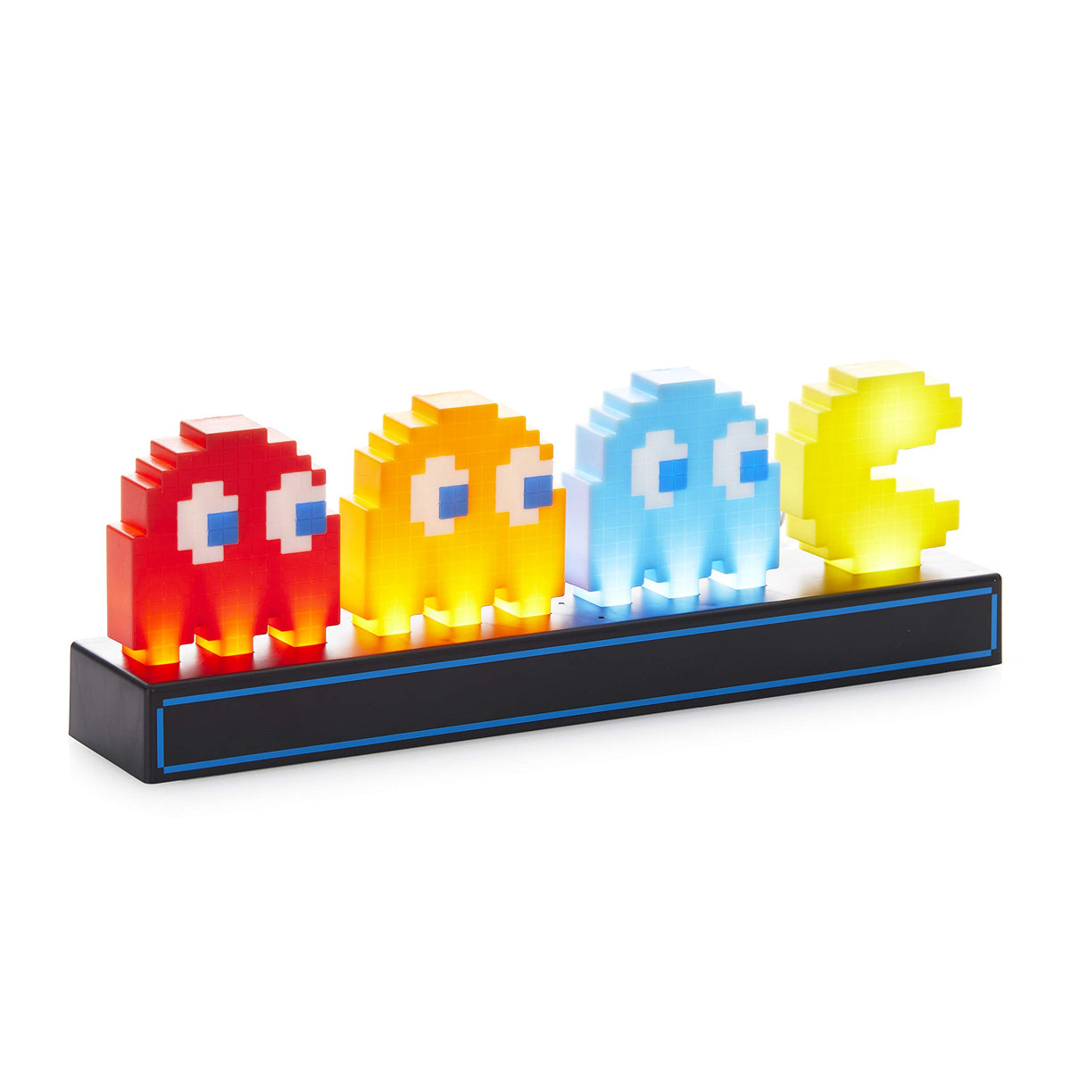 Paladone Pac-Man light, front view, nostalgic desk glow for your space.