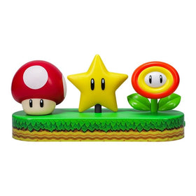 Paladone Super Mario Icon Light Fire Flower icon brightens play areas with themed glow.