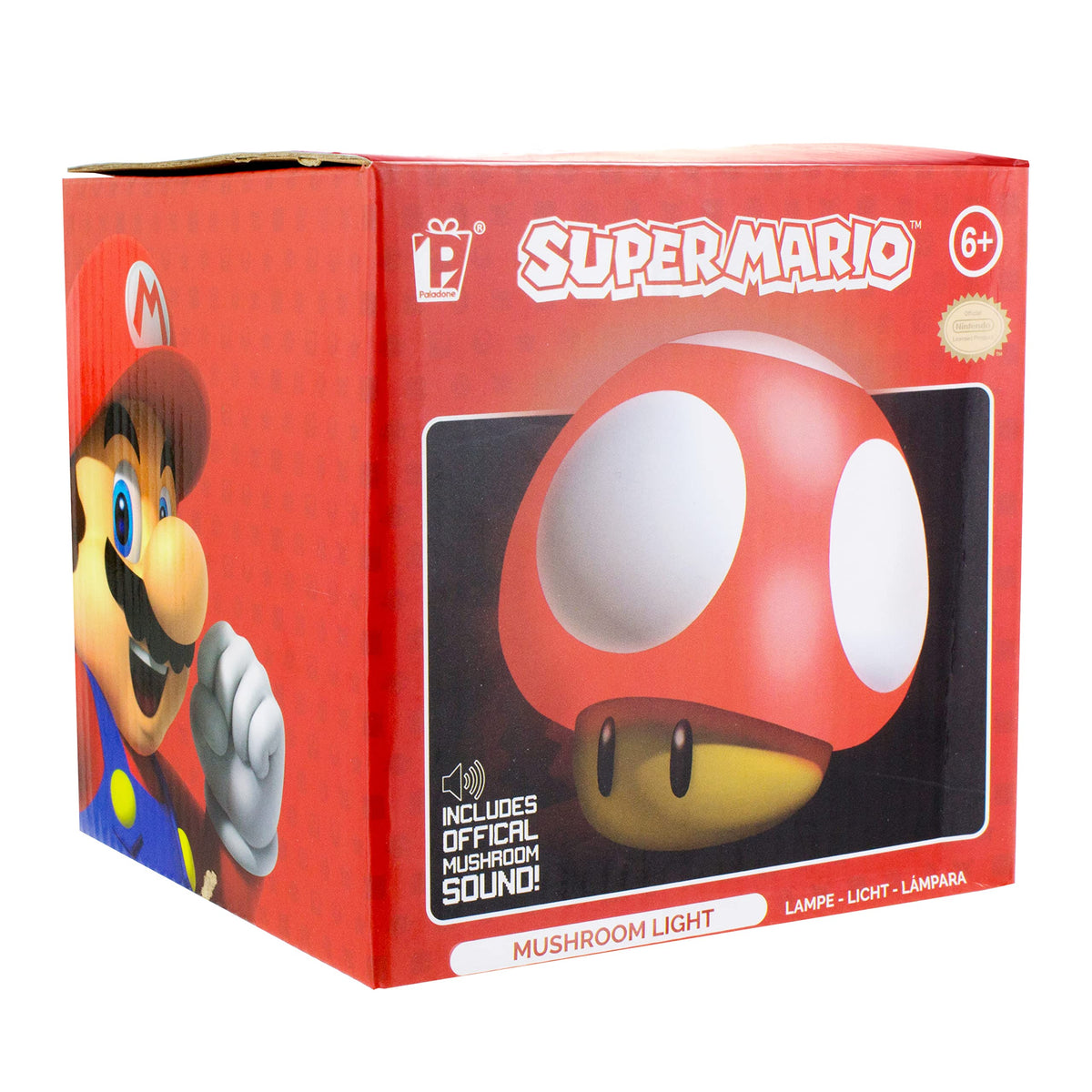 Paladone licensed Mario light with authentic sound effects for fans.