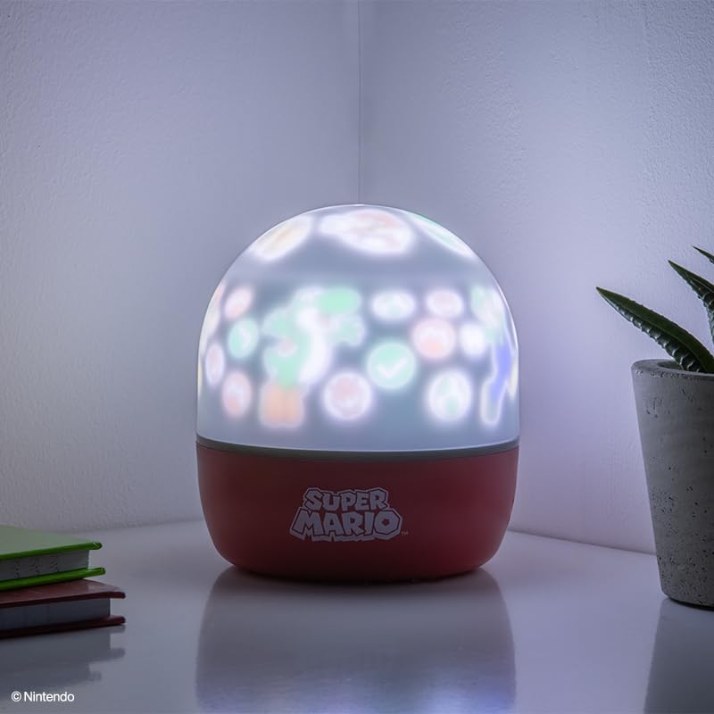 Paladone Super Mario Projection Light doubles as a bedside night light with two interchangeable scenes.