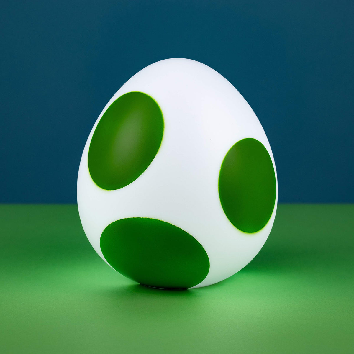 Yoshi Egg Light glowing softly at night for a cozy ambience.