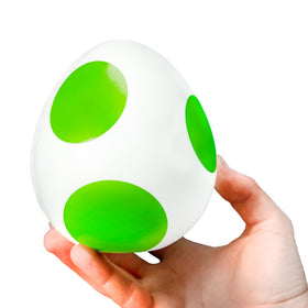 Paladone Yoshi Egg Light on desk for playful Mario ambiance.