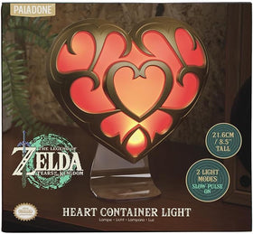 Paladone Zelda Heart Container Light in pulse mode for subtle ambience