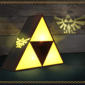 Close-up of Paladone Zelda Triforce Night Light logo detail
