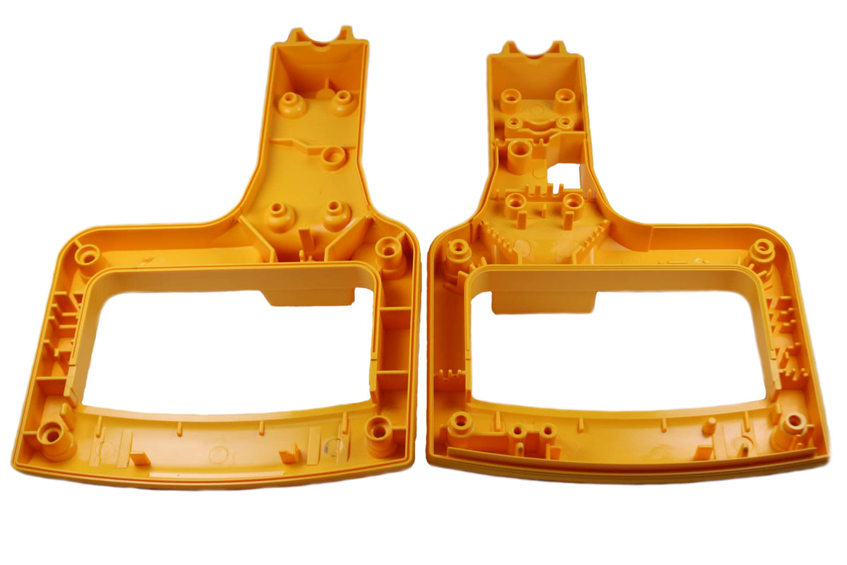 Palart miter saw handle rear view highlighting sturdy construction for tough job-site use daily reliability.