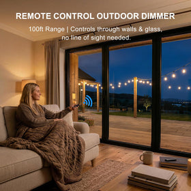 Palawell dimmable plug dimmer for patio lamps and indoor fixtures