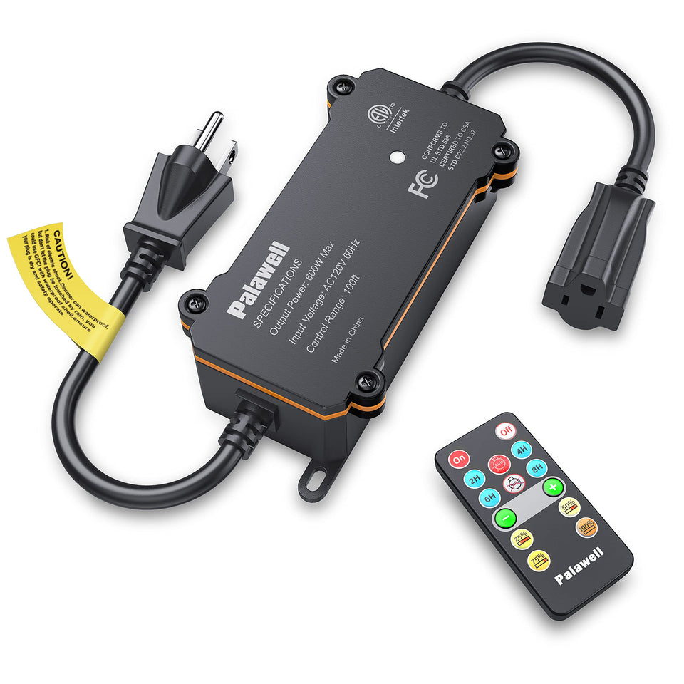 Palawell dimmer remote-control enables easy outdoor lighting from indoors.
