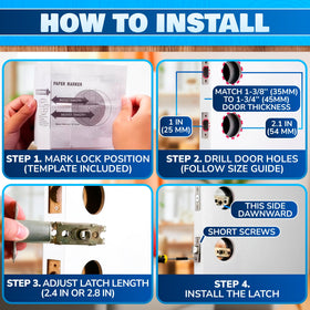 PalaYou two-point security locks combine knob and deadbolt for enhanced exterior protection.