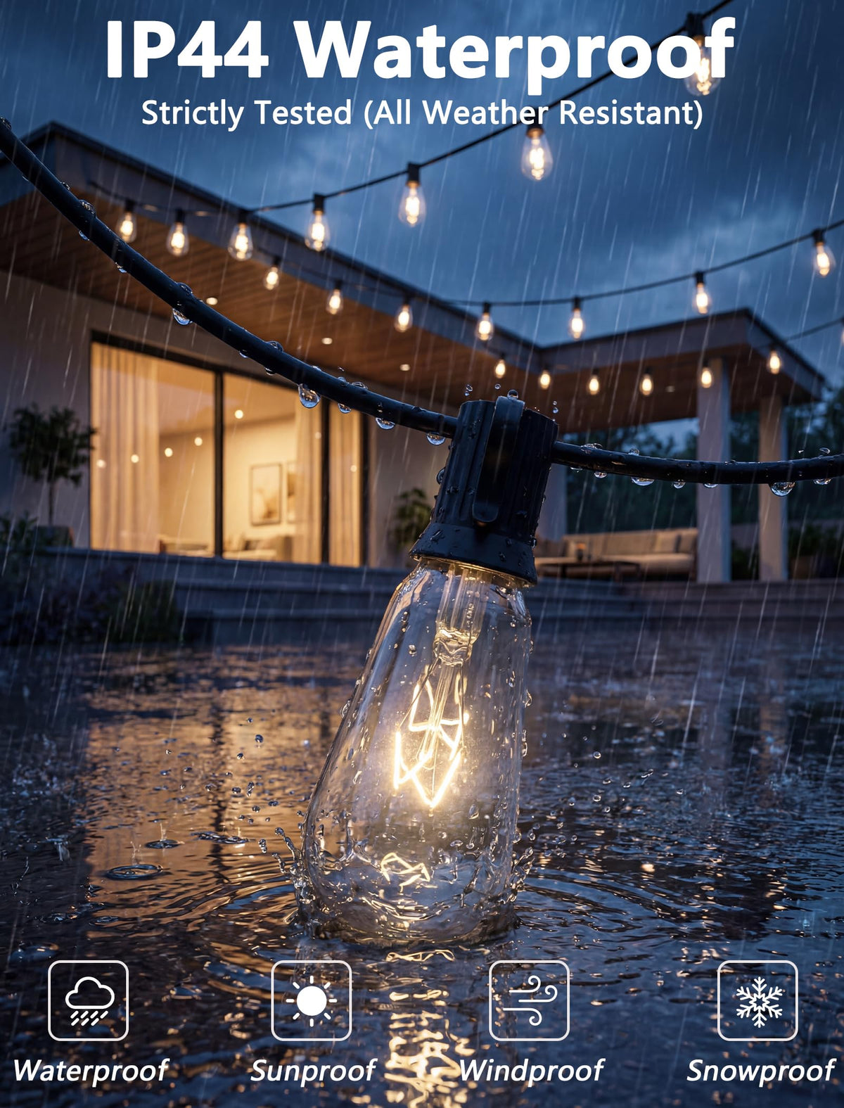 Pallerina bedroom and hallway lighting with Edison bulbs